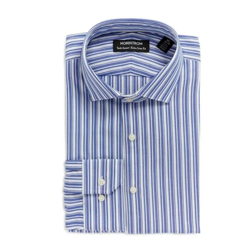 Nordstrom 100% Cotton Wrinkle Free Men's Button Down Traditional Fit 15 1/2 33